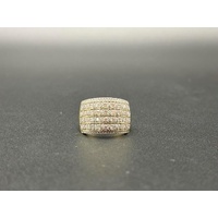Ladies 9ct Yellow Gold Diamond Cluster Ring