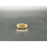 Mens 9ct Yellow Gold Signet Ring