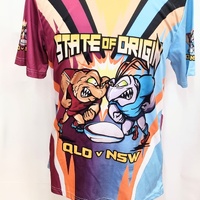 State of Origin Rugby League Jersey Size L QLD NSW Graphic Shirt