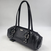 Ralph Lauren Small Satchel Croc Embossed Ladies Handbag Top Handle Shoulder