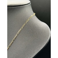 Unisex 9ct Yellow Gold Figaro Link Necklace