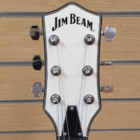 Jim Beam 6 String Single Cutaway Electric Guitar Cream White