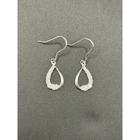 Ladies 925 Sterling Silver Droplet Earrings