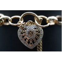 Ladies 9ct Yellow Gold Oval Belcher Link Bracelet