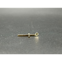 Unisex 9ct Yellow Gold Religious Cross Pendant