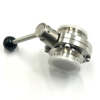 2" SS304 Stainless Steel 3 Position Pull Handle Butterfly Valve Tri Clamp Sanitary 64 Gauge