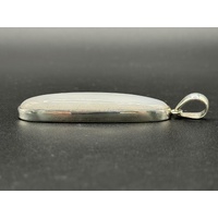 Ladies 925 Sterling Silver Oval Moonstone Pendant