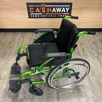 CareQuip Concorde Deluxe Wheelchair Lightweight Foldable Manual Green