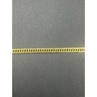 Unisex 18ct Yellow Gold Tight Curb Link Bracelet