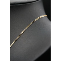 Ladies 9ct Yellow Gold Curb Link Chain & Cross Pendant 