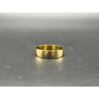 Unisex 18ct Yellow Gold Plain Band Ring
