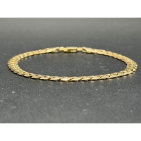 Unisex 9ct Yellow Gold Curb Link Bracelet