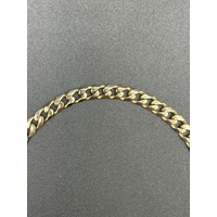 Unisex 10ct Yellow Gold Curb Link Bracelet