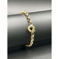 Ladies 9ct Yellow Gold Belcher Link Bracelet