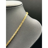 Unisex 18ct Yellow Gold Wheat Link Necklace