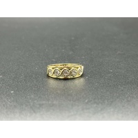 Ladies 9ct Yellow Gold Diamond Cluster Ring
