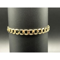 Unisex 9ct Yellow Gold Curb Link Bracelet
