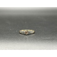 Ladies 9ct Rose Gold Diamond Ring