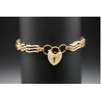 Ladies 9ct Yellow Gold Fancy Link Bracelet