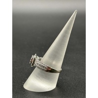 Ladies 10ct White Gold Diamond Cluster Halo Ring