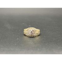 Ladies 14ct Yellow Gold Diamond Cluster Ring