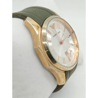 Emporio Armani AR-3332 Unisex Gold Toned Muted Green Strap Analogue Watch