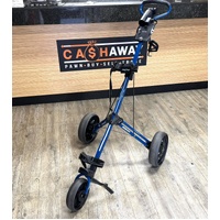 BagBoy Sidekick 3 Wheel Golf Push Cart Blue Black Foldable Caddy