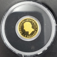 2024 Perth Mint Mini Kangaroo Gold Coin 0.5g 99.99% Pure Gold $2 AUD in Display Card