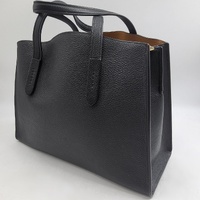 Coach Charlie Carryall 25137 Black Pebble Leather Handbag with Strap