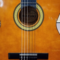Suzuki SG-3B Vintage Classical Acoustic 6-String Guitar with Hard Case