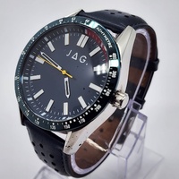 JAG Sandown J2849 Mens Watch Blue Dial Genuine Perforated Leather 5ATM