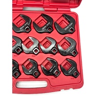 Toledo 301465 Crowfoot Wrench Set 14pc 1/2in Drive Metric 27-50mm
