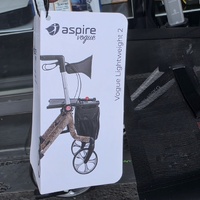 Aspire Vogue Lightweight 2 Zebra Seat Walker Rollator 150kg