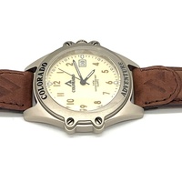 Colorado Adventure Watch Italian Leather Band Quartz 3ATM Tin Case