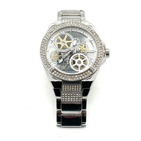 Guess Big Reveal GW0323G1 Mens Silver Stainless Steel Skeleton Watch