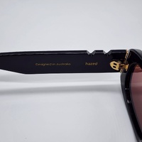 Wyld Blue x Pared Hazed Sunglasses Black Gold Frame Tinted Lens PE2305B