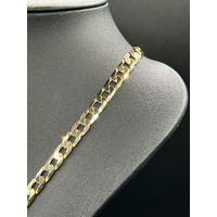 Mens 9ct Yellow Gold Curb Link Necklace