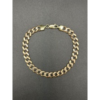 Unisex 9ct Yellow Gold Curb Link Bracelet