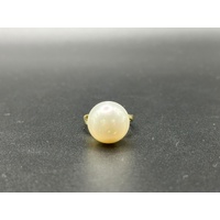 Ladies 14ct Yellow Gold White Pearl Ring