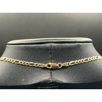 Unisex 9ct Yellow Gold Figaro Link Necklace