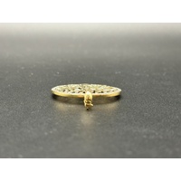 Ladies 9ct Yellow Gold Diamond Tree of Life Round Pendant