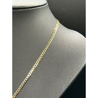 Unisex 9ct Yellow Gold Curb Link Necklace