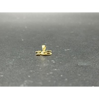 Ladies 9ct Yellow Gold CZ Number 16 Pendant