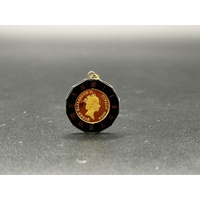 Unisex 18ct Yellow Gold Tuvalu 2004 Coin Pendant