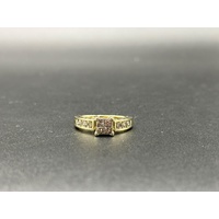 Ladies 9ct Yellow Gold Diamond Ring