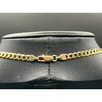 Unisex 9ct Yellow Gold Curb Link Chain Necklace