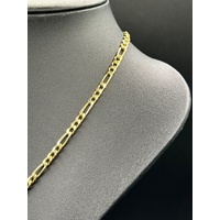 Unisex 10ct Yellow Gold Figaro Link Necklace