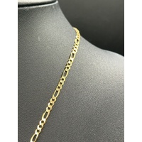 Unisex 9ct Yellow Gold Figaro Link Necklace