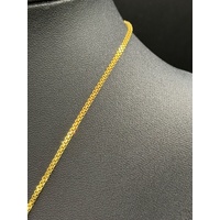 Ladies 21ct Yellow Gold Cubic Zirconia Fancy Link Crown Trifari Necklace