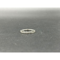 Ladies 14ct White Gold Diamond Band Ring